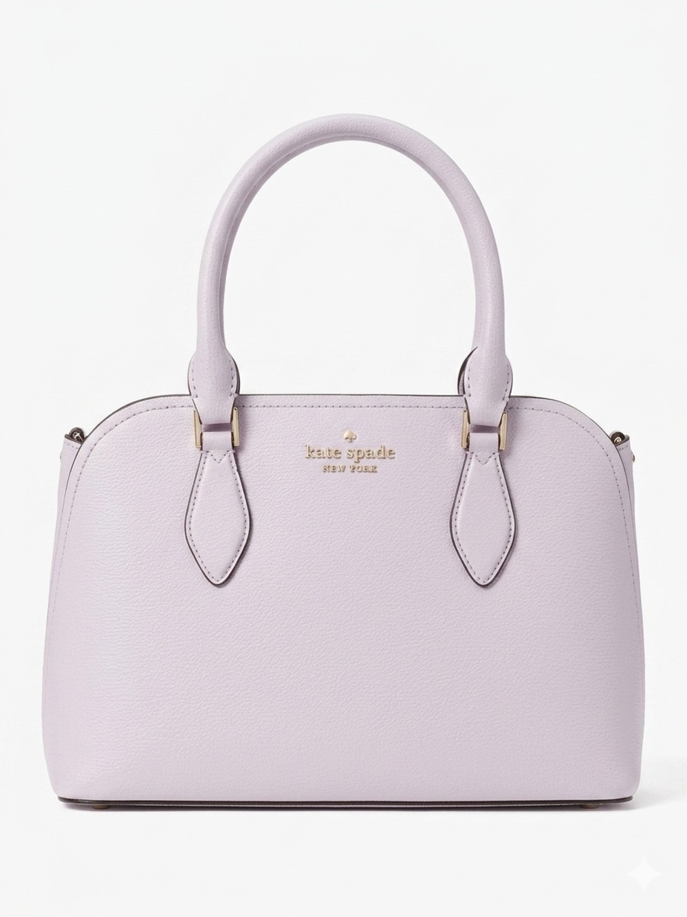 kate spade Lilac Pebbled Leather Satchel with Gold Hardware